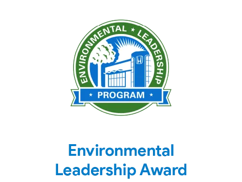 Scott Robinson Honda receiving the Honda Environmental Leadership Award for sustainable practices